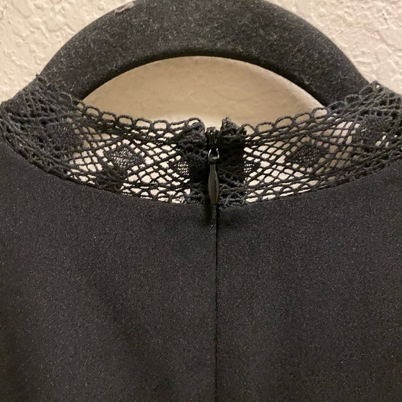Kobi Halperin Black Silk Adena Sleeveless Lace Trim A-Line Dress Size 4 NWOT - Picture 8 of 12